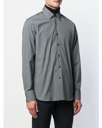 Мужская серая рубашка с длинным рукавом от Prada