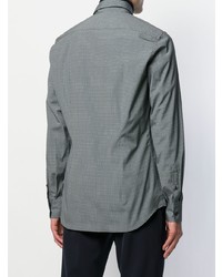 Мужская серая рубашка с длинным рукавом от Prada