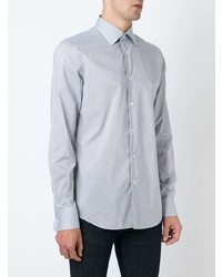 Мужская серая рубашка с длинным рукавом от Fashion Clinic Timeless