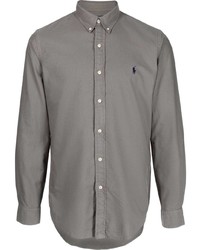 Мужская серая рубашка с длинным рукавом от Polo Ralph Lauren