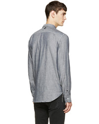 Мужская серая рубашка с длинным рукавом от Rag and Bone
