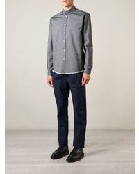 Мужская серая рубашка с длинным рукавом от Soulland