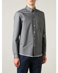 Мужская серая рубашка с длинным рукавом от Soulland