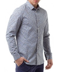 Мужская серая рубашка с длинным рукавом от RPS