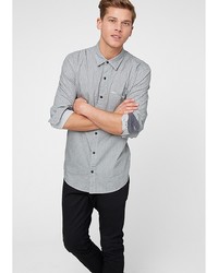 Мужская серая рубашка с длинным рукавом от s.Oliver