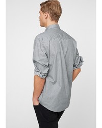 Мужская серая рубашка с длинным рукавом от s.Oliver