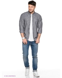 Мужская серая рубашка с длинным рукавом от s.Oliver