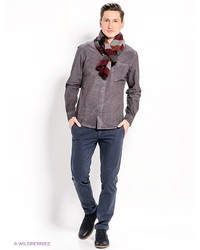 Мужская серая рубашка с длинным рукавом от s.Oliver