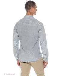 Мужская серая рубашка с длинным рукавом от SALSA