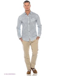 Мужская серая рубашка с длинным рукавом от SALSA