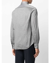 Мужская серая рубашка с длинным рукавом от Corneliani