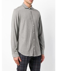 Мужская серая рубашка с длинным рукавом от Eleventy