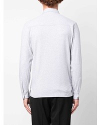 Мужская серая рубашка с длинным рукавом от Fedeli