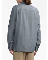 Мужская серая рубашка с длинным рукавом от A.P.C.