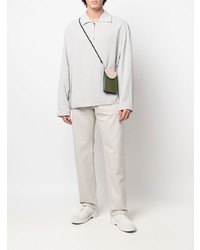 Мужская серая рубашка с длинным рукавом от Jacquemus