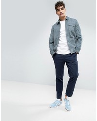 Мужская серая рубашка с длинным рукавом от Bellfield