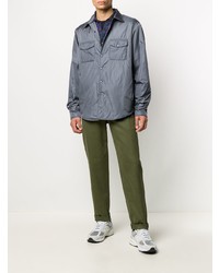 Мужская серая рубашка с длинным рукавом от Aspesi