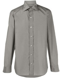 Мужская серая рубашка с длинным рукавом от Tom Ford