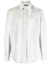 Мужская серая рубашка с длинным рукавом от Tom Ford