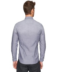 Мужская серая рубашка с длинным рукавом от Tom Tailor