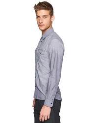 Мужская серая рубашка с длинным рукавом от Tom Tailor