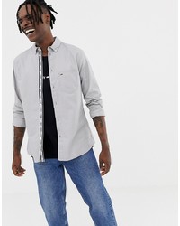 Мужская серая рубашка с длинным рукавом от Tommy Jeans