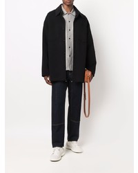 Мужская серая рубашка с длинным рукавом от Theory