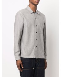 Мужская серая рубашка с длинным рукавом от Theory
