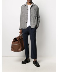 Мужская серая рубашка с длинным рукавом от Barena