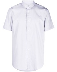 Мужская серая рубашка с коротким рукавом с вышивкой от Armani Exchange