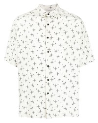 Мужская серая рубашка с коротким рукавом со звездами от Laneus