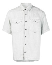 Мужская серая рубашка с коротким рукавом от C.P. Company