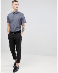 Мужская серая рубашка с коротким рукавом от Calvin Klein