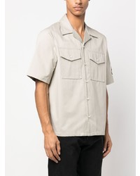 Мужская серая рубашка с коротким рукавом от Diesel