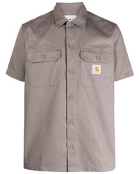 Мужская серая рубашка с коротким рукавом от Carhartt WIP