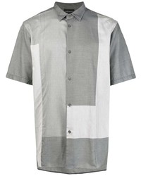 Мужская серая рубашка с коротким рукавом от Emporio Armani