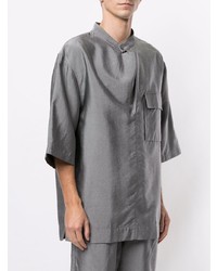 Мужская серая рубашка с коротким рукавом от 3.1 Phillip Lim