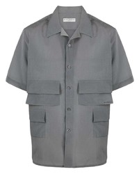 Мужская серая рубашка с коротким рукавом от Givenchy