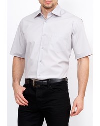 Мужская серая рубашка с коротким рукавом от GREG