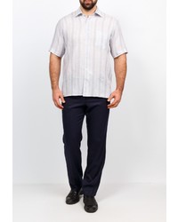 Мужская серая рубашка с коротким рукавом от GREG