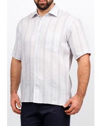 Мужская серая рубашка с коротким рукавом от GREG