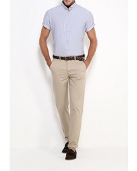 Мужская серая рубашка с коротким рукавом от GREG