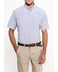 Мужская серая рубашка с коротким рукавом от GREG