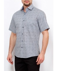 Мужская серая рубашка с коротким рукавом от GREG