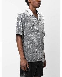 Мужская серая рубашка с коротким рукавом от Han Kjobenhavn