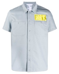 Мужская серая рубашка с коротким рукавом от Helmut Lang