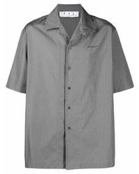 Мужская серая рубашка с коротким рукавом от Off-White