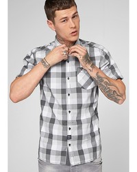 Мужская серая рубашка с коротким рукавом от s.Oliver