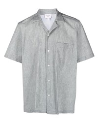 Мужская серая рубашка с коротким рукавом от Traiano Milano