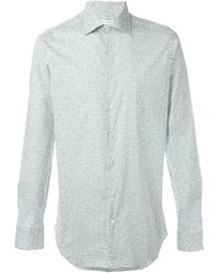 Мужская серая рубашка с "огурцами" от Etro
